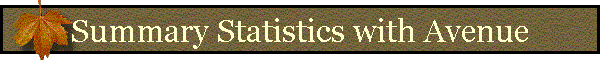 Summary Statistics with Avenue